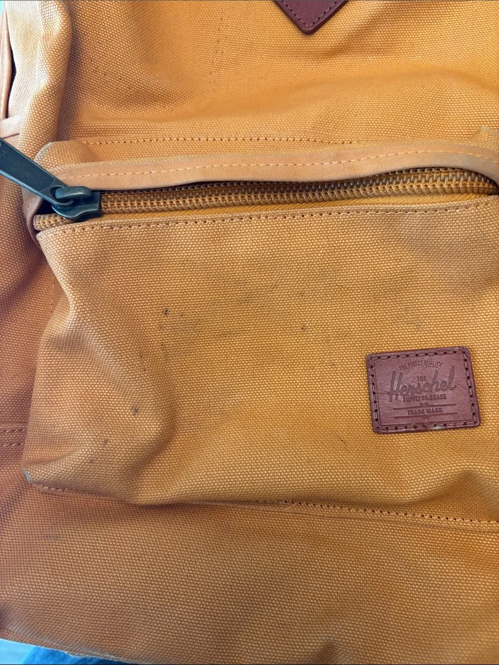 Herschel Orange Thick Canvas Backpack